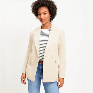 LOFT Tan Beige Double-Breasted Sport Coat Blazer - Size 16